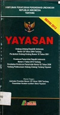Image of Himpunan peraturan perundang-undangan tentang yayasan