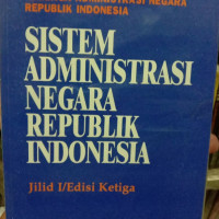 Image of Sistem administrasi pemerintahan di daerah